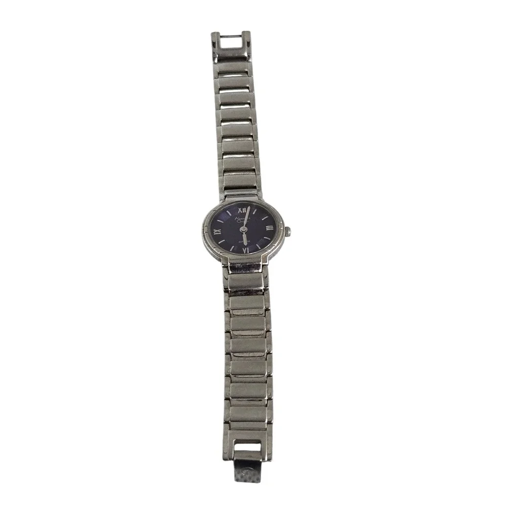 Alexandre Christie 8053L Watch Womens Silver Blue Dial Sapphire 5.5